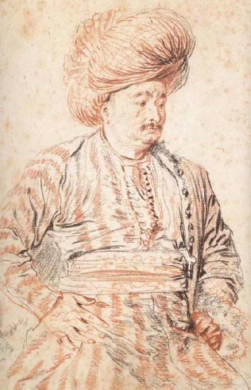 Jean-Antoine Watteau Seated Persian oil painting picture